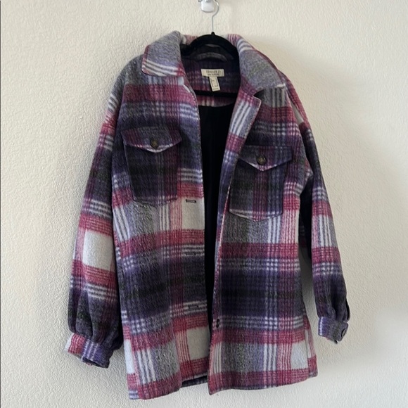FOREVER 21  SIZE MPlaid Women's Jacket in Purple and Pink - Picture 1 of 8